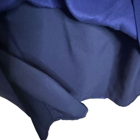 MADEWELL Silk Cinema Dress Women 2 Blue Lined Pockets Collard‎ Preppy Office - Picture 6 of 9